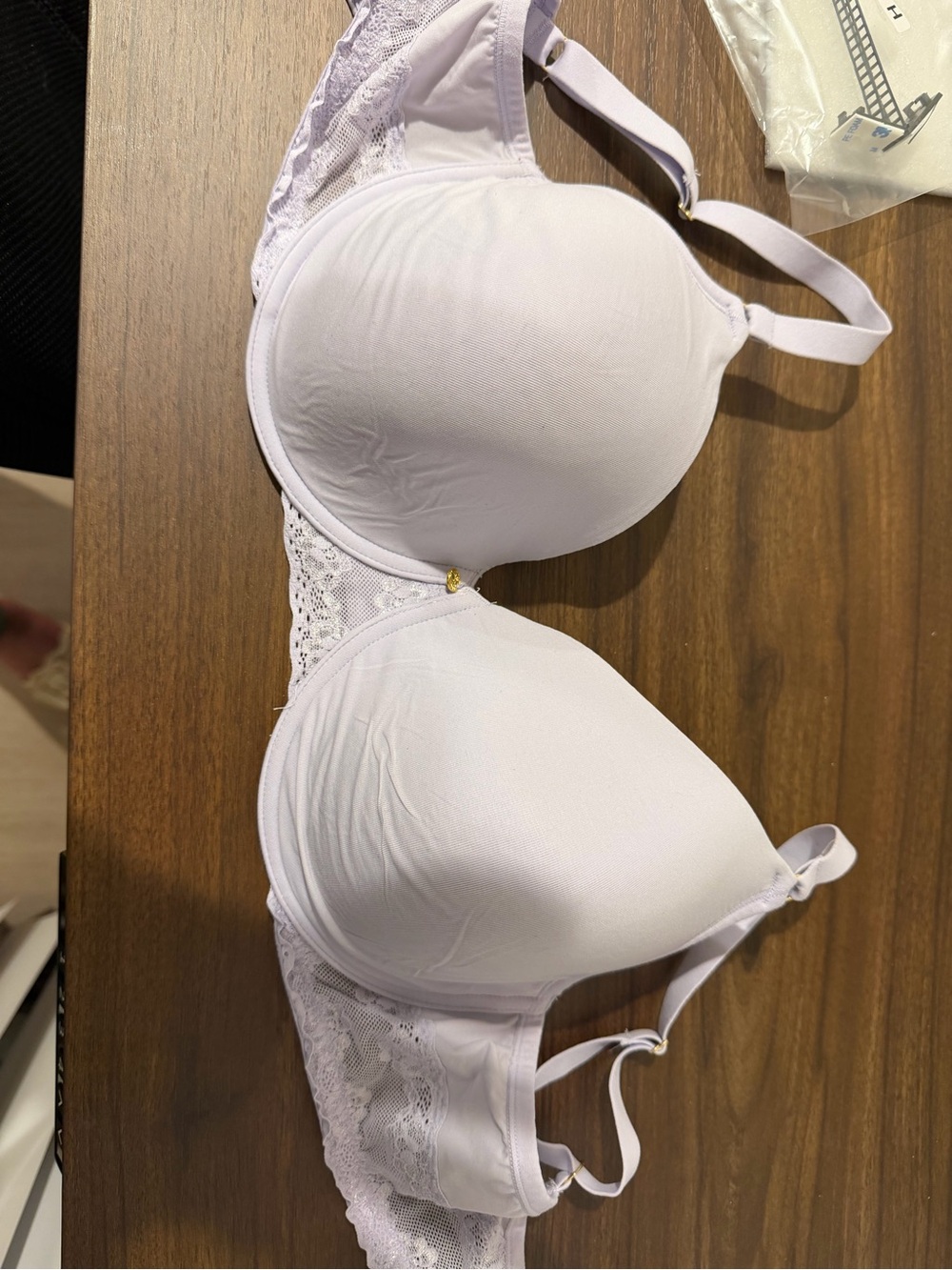 Natori Light Lavender Lace-Trim Molded T-Shirt Bra